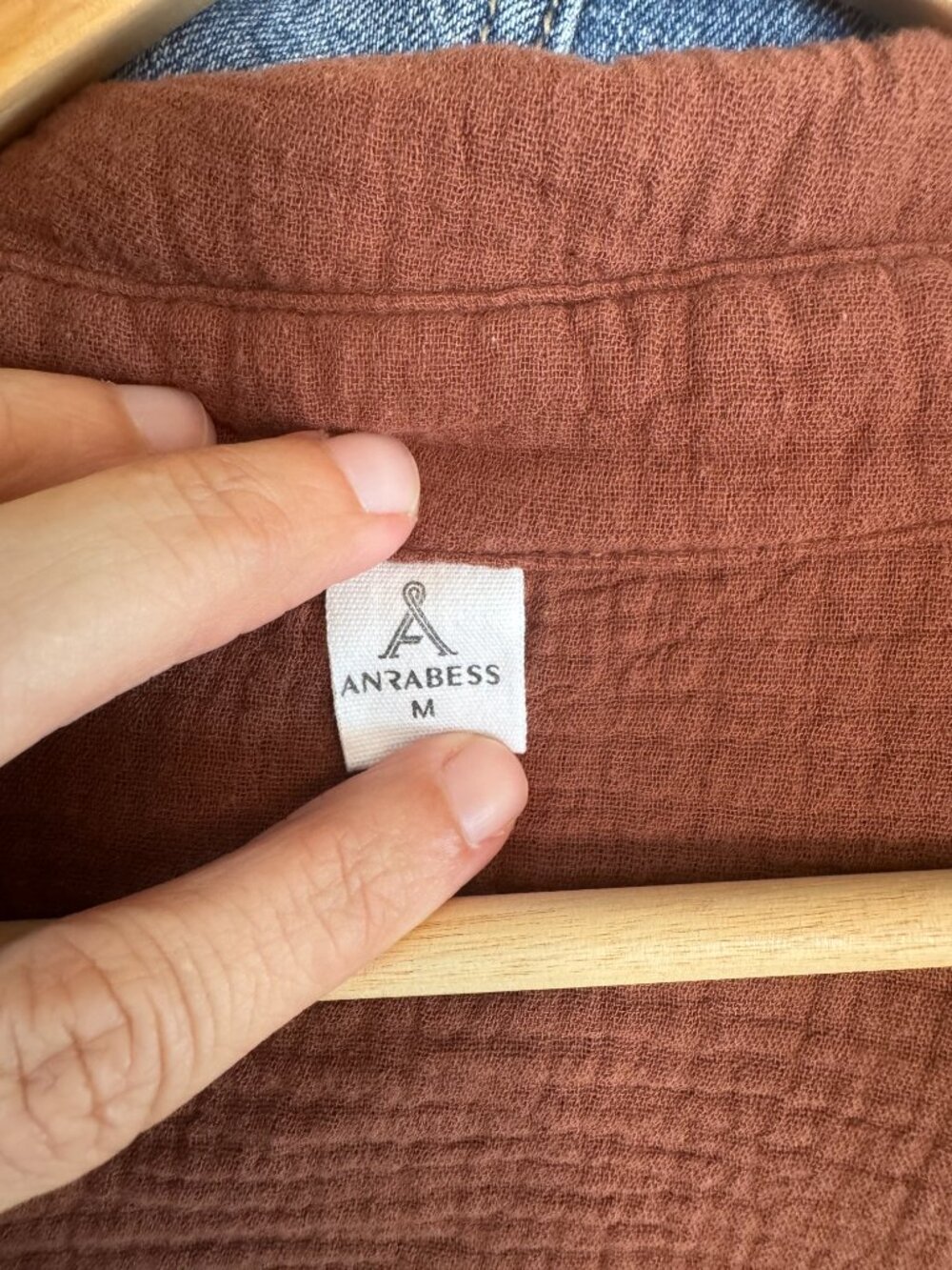 Brown Linen Button Down - Picture 3 of 3